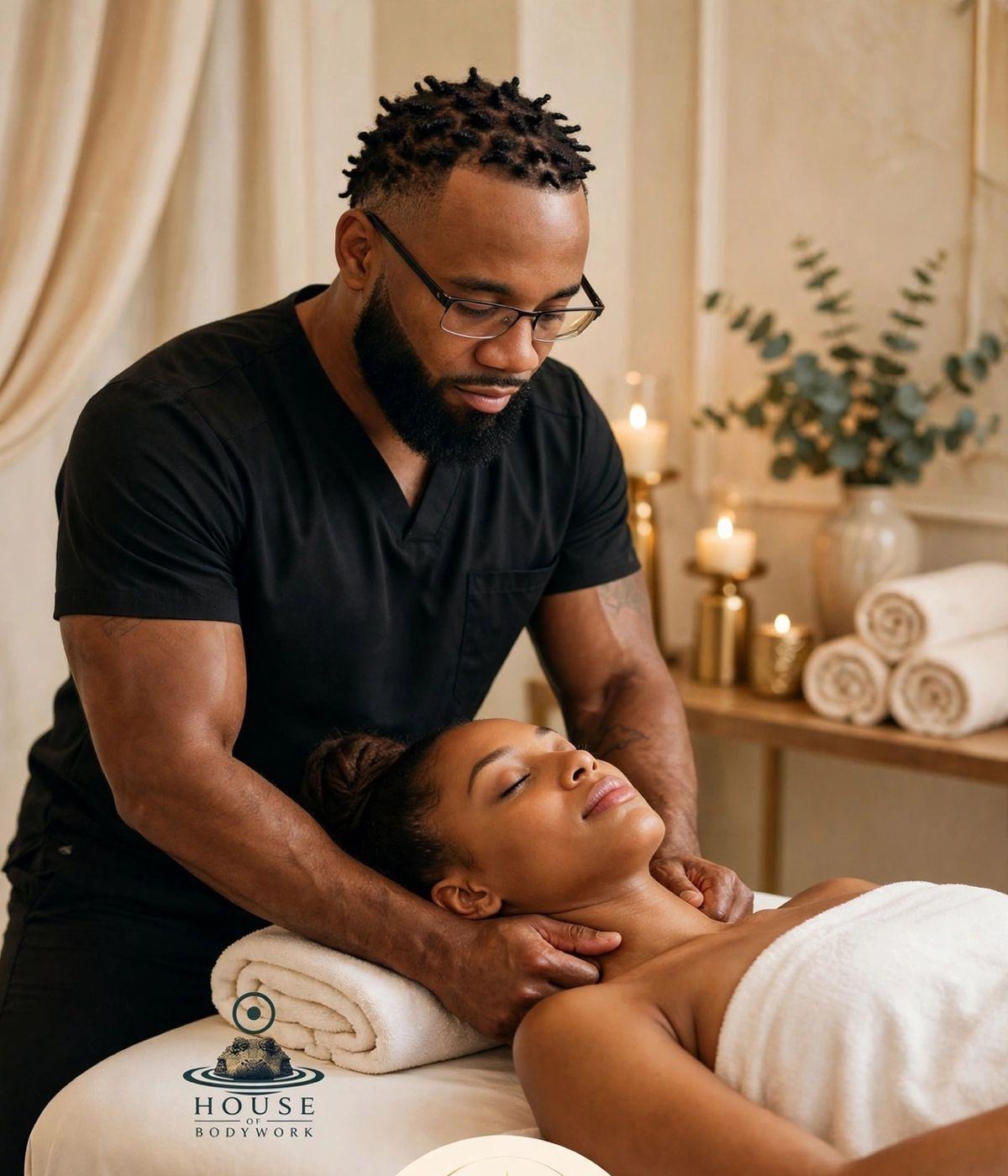 Tenichi performing neck massage